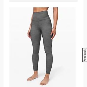 Lululemon align high rise pant 25 inches in heathered hearingbone